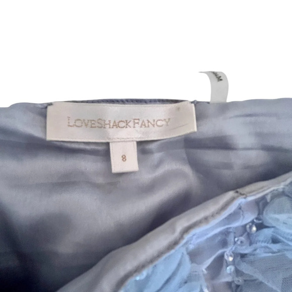 LoveShackFancy Grover Floral-Appliqué Tiered Organza Ruffled Maxi Skirt - Picture 10 of 12